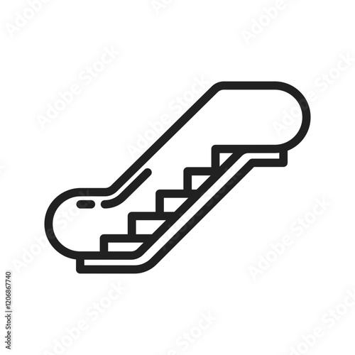Escalator icon vector image. Suitable for mobile apps, web apps and print media.