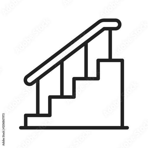 Stairs icon vector image. Suitable for mobile apps, web apps and print media.