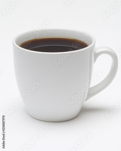 Wallpaper Mural Freshly brewed coffee in a simple white cup on a plain background Torontodigital.ca