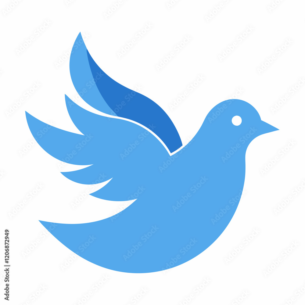 Dove icon vector on white background. Dove icon vector on white background.