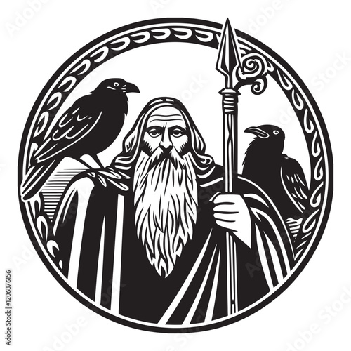 vector Odin Norse Mythology
