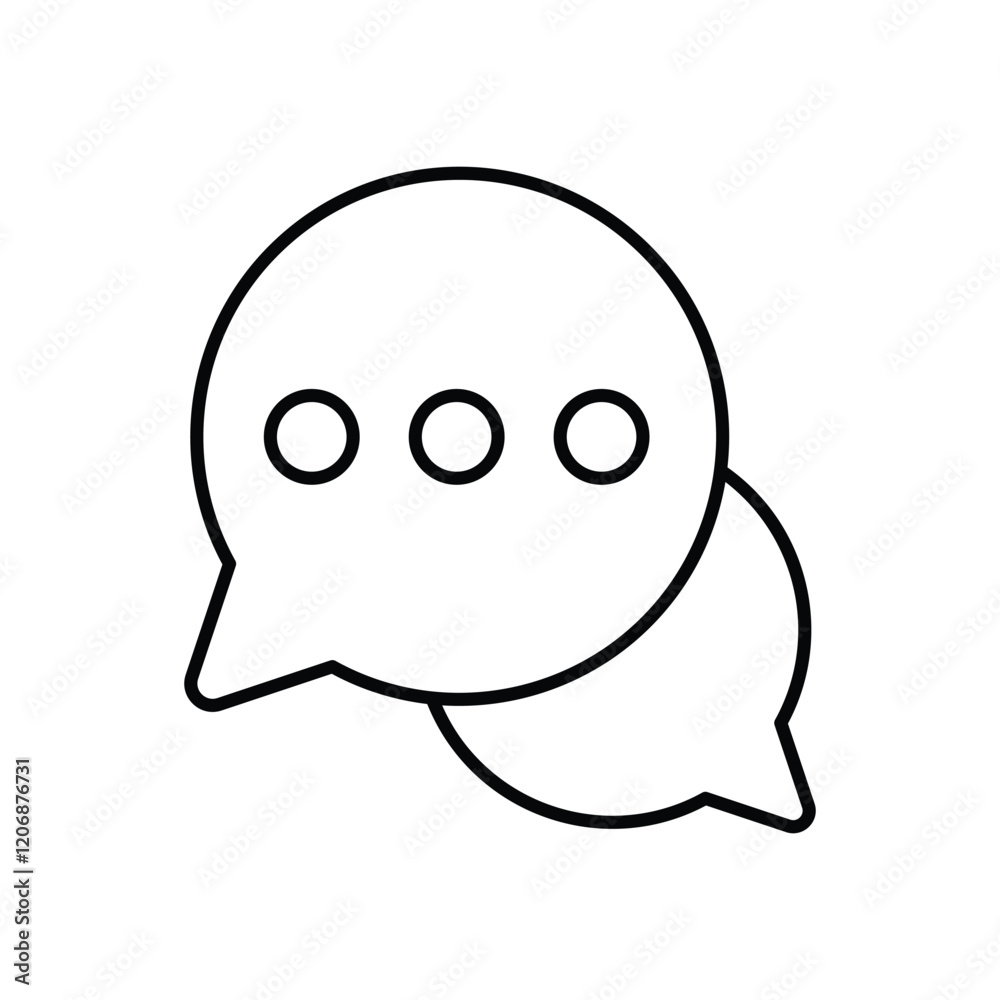 Speech Bubble icon isolated on a white background. Vector illustration. Speech Bubble icon isolated on a white background. Vector illustration.