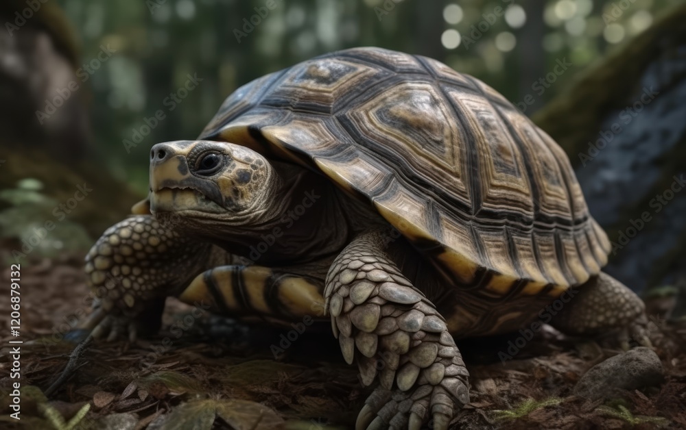 Fototapeta premium A Close-up of a Turtle in its Natural Habitat