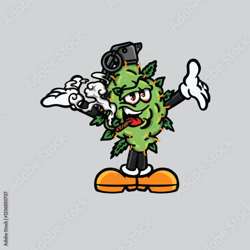 Buds nugs weed jump smoking and happy bag weed run relax