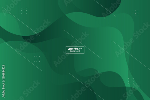 Green wave background with simple line shapes and patterns. Simple green wave design. Modern geometric shape concept. Vector eps10