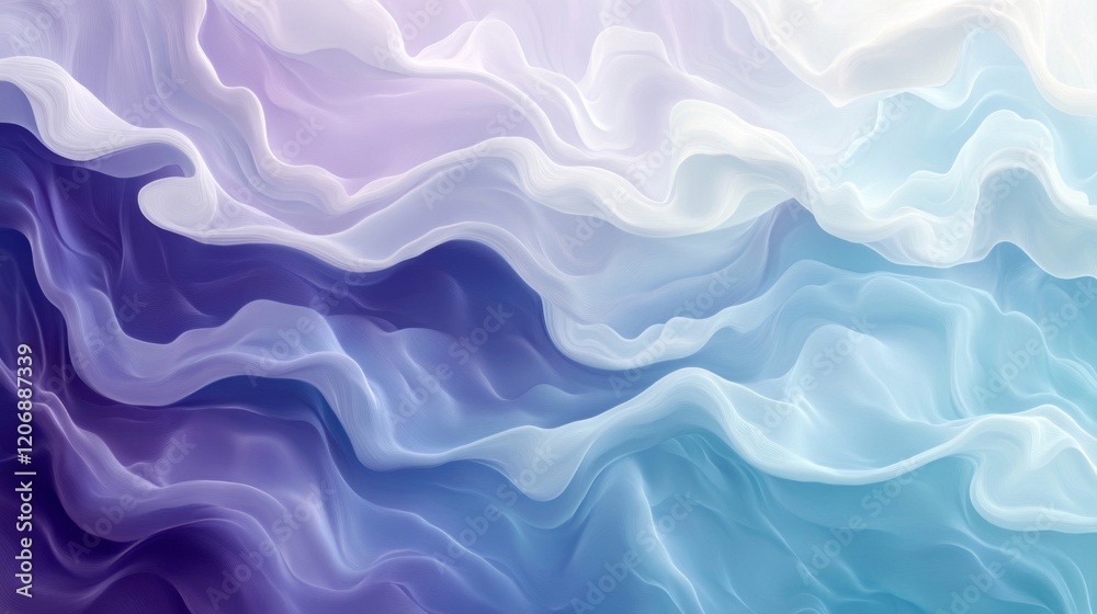 Fototapeta premium Abstract Blue Purple White Wave Background Texture