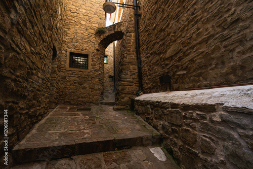 views of the village of Castelmezzano inside the Dolomiti Lucane, Potenza province Basilicata photo
