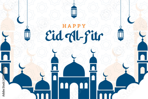 Eid al fitr flat design background