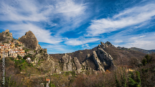 landscape inside the Dolomiti Lucane from the village of Castelmezzano, Potenza province, Basilicata photo