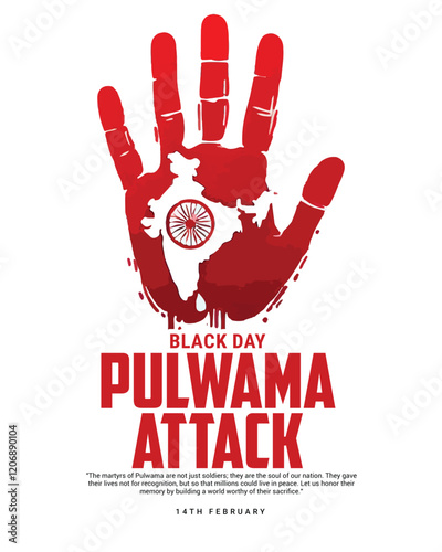 Pulwama Attack a black day in India Social Media Post Template banner
