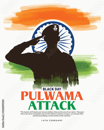 Pulwama Attack a black day in India Social Media Post Template banner
