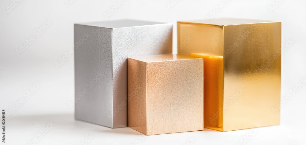 Obraz premium Elegant geometric shape arrangement studio product photography minimalistic centered modern design