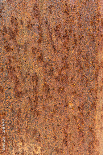 Distressed iron plate surface background texture. Rust and oxidized metal background. Old rusty metal sheet texture