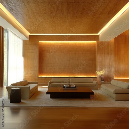 Modern Living Room With War...
