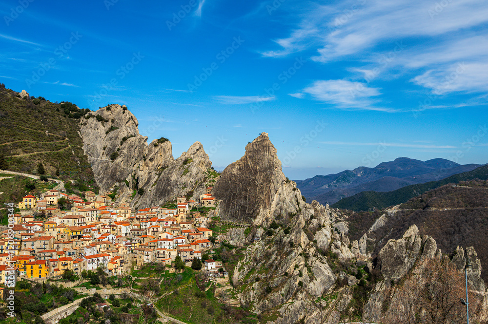 views of the village of Castelmezzano inside the Dolomiti Lucane, Potenza province Basilicata views of the village of Castelmezzano inside the Dolomiti Lucane, Potenza province Basilicata