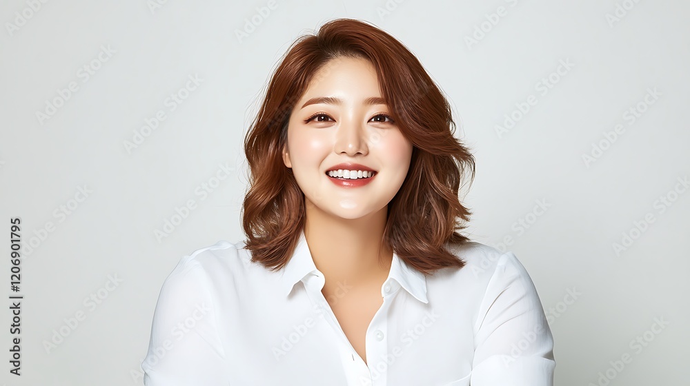 A stylish portrait featuring natural hair and a soft expression in a minimalist setting A stylish portrait featuring natural hair and a soft expression in a minimalist setting