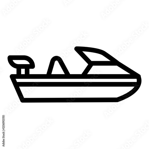 speedboat outline style