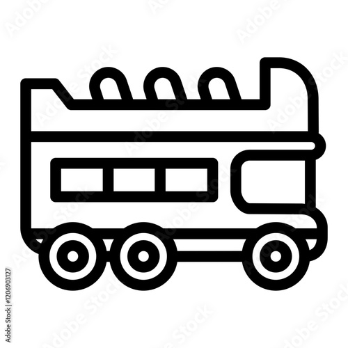 double decker bus outline style