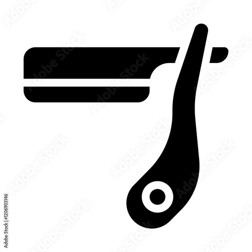 Barber Razor Solid Icon