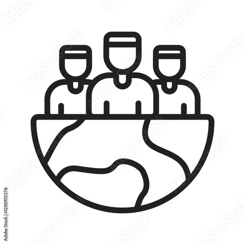 Communities icon vector image. Suitable for mobile apps, web apps and print media.