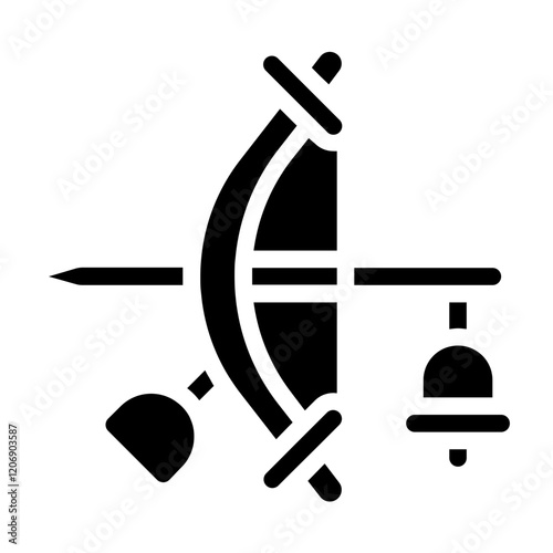 Capoeira Berimbau Solid Icon