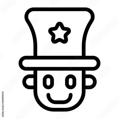 Circus Ringmaster Line Icon