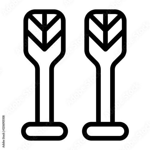 Dragon Boat Oar Line Icon