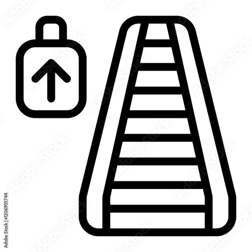 Escalator Line Icon