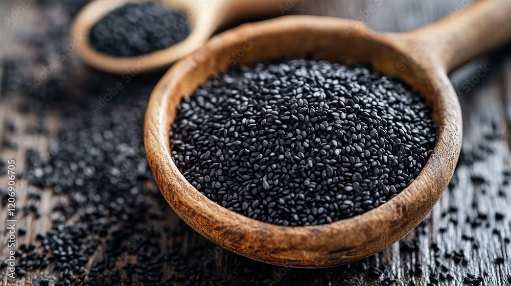 13.Black sesame seeds close up background 13.Black sesame seeds close up background