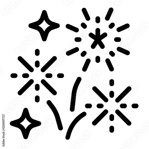 Fireworks Line Icon