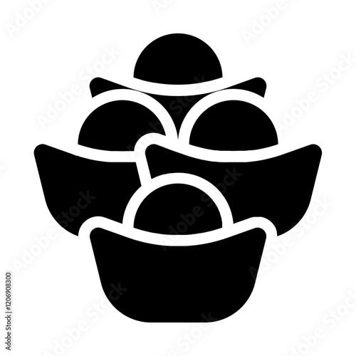 Golden Ingots Solid Icon