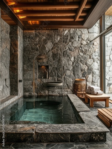 Luxurious Spa Interior Ston...