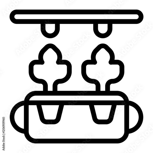 Hydroponic Farming Line Icon