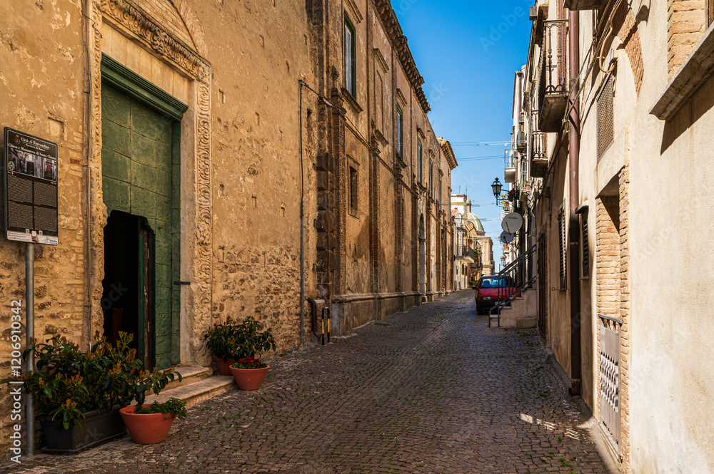 Obraz premium views of the village of Ferrandina, Matera province, Basilicata