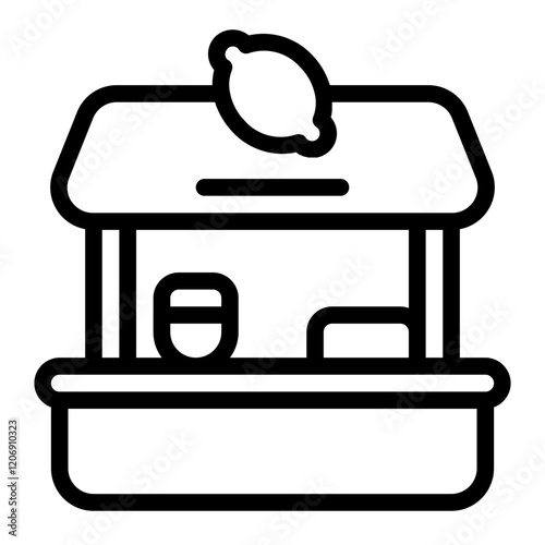 Lemonade Stand Line Icon