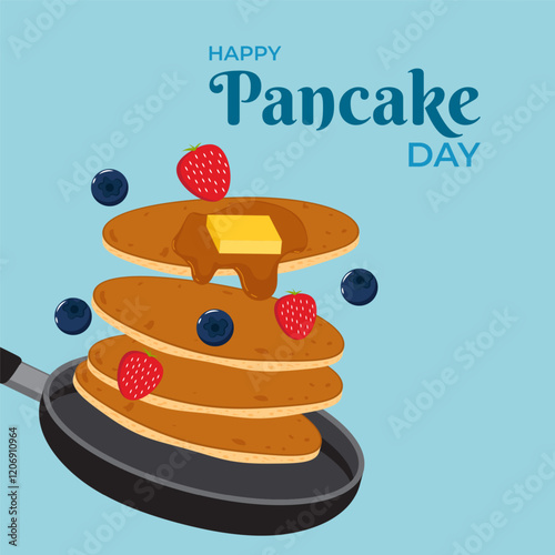 Vector illustration of Shrove Tuesday social media template
