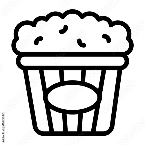 Popcorn Line Icon