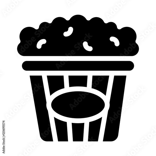 Popcorn Solid Icon