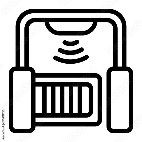 RFID Gate Line Icon
