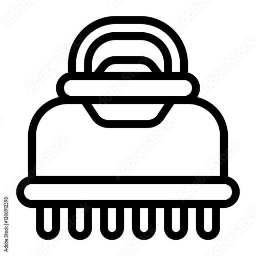 Scalp Massage Tool Line Icon