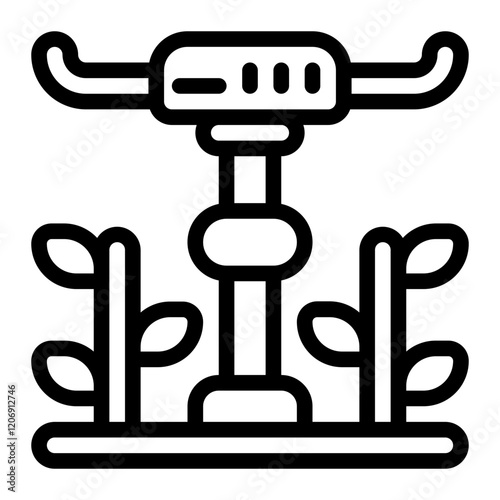 Smart Sensor in a Farm Line Icon