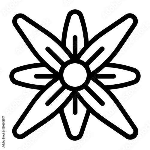 Star Anise Line Icon