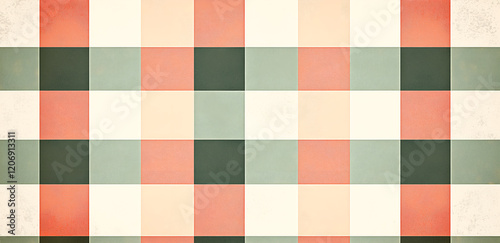 Red and Green Gingham Pattern, a beige and brown checkered gingham pattern background