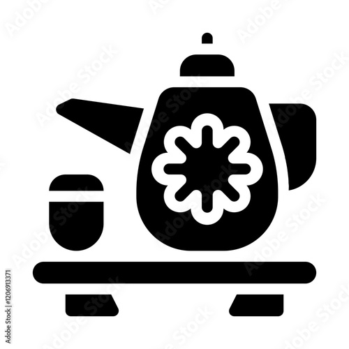 Tea Set Solid Icon