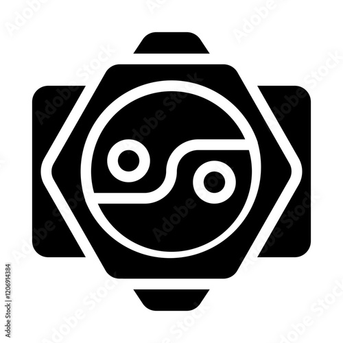Yin and Yang Symbol Solid Icon