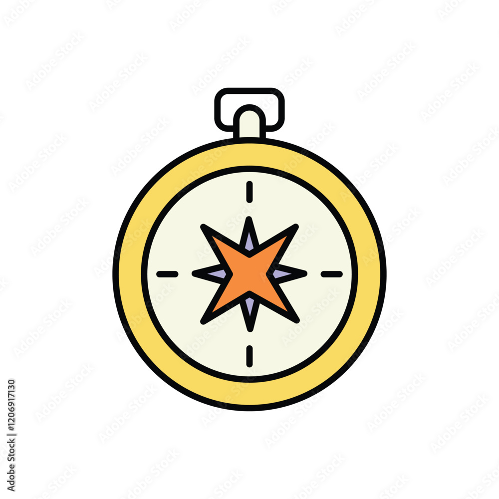 Compass icon isolated on a white background. Vector illustration. Compass icon isolated on a white background. Vector illustration.