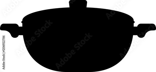 Pot Cooking Silhouette Vector Element