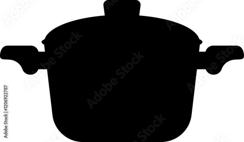 Pot Cooking Silhouette Vector Element