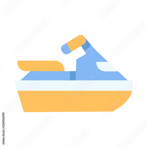 motorboat flat style