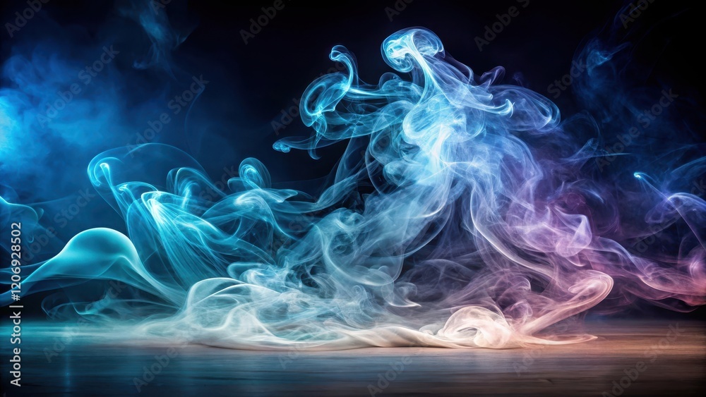 Fototapeta premium Ethereal smoke swirls in a mesmerizing dance , swirling smoke
